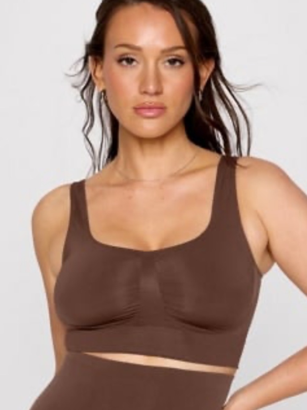 YITTY/Fabletics Bralette Nearly Naked Shapewear MIDI bra in Brown